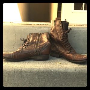 Steve Madden brown combat boots